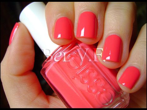 essie - cute as a button. my new fav summer color :) Watermelon Colour Nails, Nail Polish Colors Summer 2024, Opi Nail Polish Colors, Cute As A Button, Essie Nail Polish, Nails 2024, Neutral Nails, Pedicures, Minimalist Nails