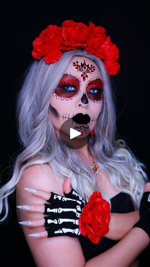 6.7K reactions · 1.1K shares | CATRINA ♥️

💀✨ Catrina en rojo y negro con un toque glam de piedras Swarovski 💎✨ Perfecta para Halloween o Día de Muertos. ¡Mezcla tradición y estilo con este look espectacular! 🌹⚫️ 

Mis lentes de contacto son de/ @mis_lens  violet Mirage 
.
.
.#catrinamakeup #maquillajecatrina #maquillajecatrinas #sugarskull #sugarskullmakeup #sfxmakeup
#CatrinaElegante #MaquillajeHalloween #DíaDeMuertos #SwarovskiGlam #makeuptransformation #MakeupArt #MaquillajeFestivo #RedAndBlack #reelsinstagram #explorepagemakeup #MuertosConEstilo #makeupinspiration | TERESITA RODRIGUEZ Catrina Makeup Red And Black, Red Sugar Skull Makeup, Red And Black Sugar Skull Makeup, Orange Catrina Makeup, La Catrina Makeup Easy, Cute Halloween Makeup, Make Up Inspiration, Sugar Skull Makeup, Día De Muertos