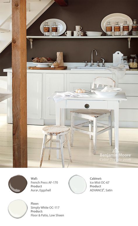 Color of the Year 2016 | Color Trends of 2016 | Benjamin Moore Neutral Interior Paint Colors, Interior Design Dining, Recreational Room, Interior Design Dining Room, Paint Colors Benjamin Moore, Remodeling Mobile Homes, Benjamin Moore Colors, Benjamin Moore Paint, Cottage Kitchens