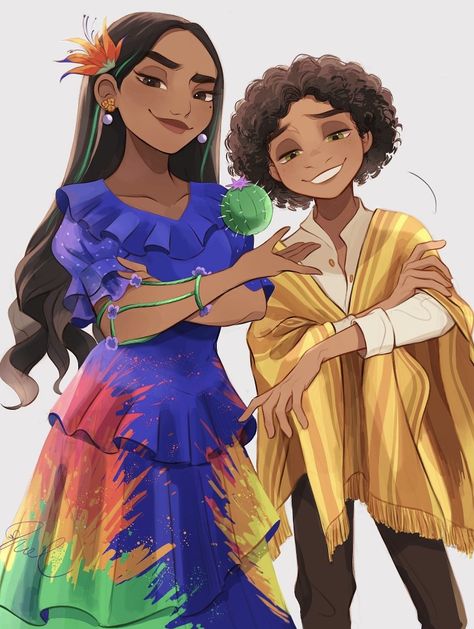 Isabela Madrigal Genderbend, Encanto Isabela Fanart, Isabella Madrigal Fanart, Encanto Fan Art, Encanto Sisters, Encanto Fanart, Isabella Madrigal, Disney Princess Comics, Princess Illustration