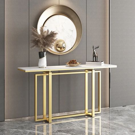 Luxury Console Table, Entrance Console, Glam Table, Living Room Furniture Styles, تصميم الطاولة, Console Table Styling, Console Table Design, Teak Wood Furniture, Marble Console Table