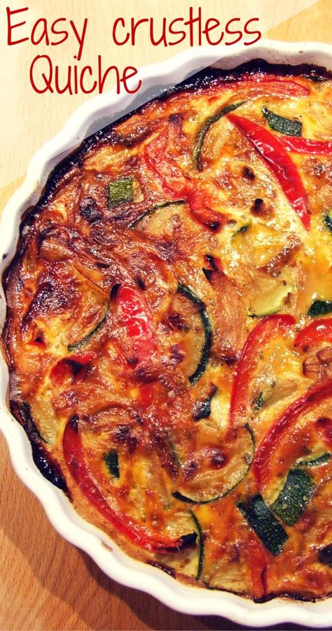 Courgette Quiche Recipe, Vege Quiche, Dairy Free Quiche, Easy Crustless Quiche, Vegetarian Recipes Easy Quick, Quiche Recipes Crustless, Whole30 Diet, Dinner Quick, Quiche Recipes Easy