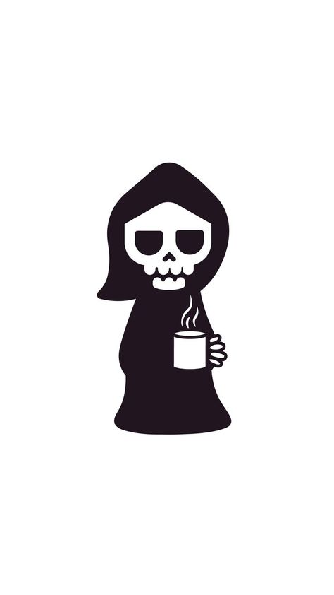 Skeleton Drinking Coffee Wallpaper, Skeleton Drinking Coffee Tattoo, Ghost Drinking Coffee Tattoo, Reaper Doodle, Skeleton Holding Coffee, Skeleton Line Art, Skull Drinking Coffee, Keychain Sayings, August Autumn