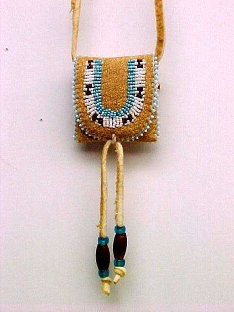 Native Products, Beaded Leather Bag, Native American Herbs, Medicine Plants, Native American Medicine Bag, Indian Medicine, Leather Medicine Bag, Neck Pouch, Medicine Bags