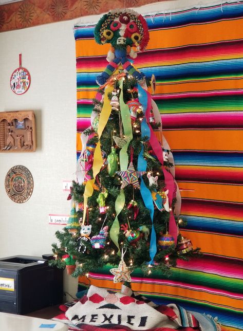 Classroom Spanish Class Christmas tree Class Christmas Tree, Class Tree, Spanish Class, Christmas Trees, Around The Worlds, Trees, Christmas Tree, Christmas