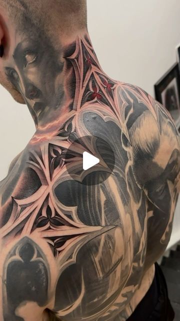 Ben Pearce on Instagram: "⚜️ Architecture fillers/ joinery for the lad @jaceholdenart @oculustattoo Above a dope Backpiece by @benthomasart and side of the neck by the man @jayden.tattoo ⚜️ 
-
#OculusTattoo #Freehand #GothicArchitecture #FreehandArchitecture" Tattoo Back Neck Men, Tattoo Back Neck, Jayden Tattoo, Cathedral Tattoo, Gothic Architecture, Neck Tattoo, Back Tattoo, Joinery, The Man