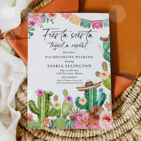 Fiesta Siesta Tequila Repeat Bachelorette Party Invitation Cabo San Lucas Bachelorette, Final Fiesta Bachelorette, Mexico Bachelorette, Itinerary Invitation, Bachelorette Weekend Itinerary, Bachelorette Party Weekend, Bachelorette Itinerary, Bachelorette Party Invitation, Bachelorette Party Invitations