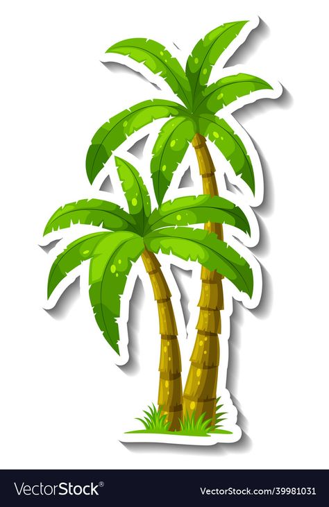 Topper Pohon Kelapa, Safari Trees, Tree Cartoon Images, Coconut Tree Png, Safari Tree, Cow Cartoon Images, Cartoon Palm Tree, Trees Printable, Palm Tree Sticker