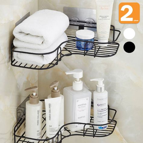 Harupink Shower Caddy Corner Shelf, Bathroom Storage Shower Caddy Wall Mounted No Drilling System Rustproof Corner Rack Organizer for Bathroom and Kitchen - Walmart.com Corner Shelf Bathroom, Bathroom Corner Rack, Kitchen Triangle, Bathroom Corner Shelf, Organizer For Bathroom, Corner Rack, Wall Mounted Bathroom Storage, Corner Shower Caddy, Porta Shampoo