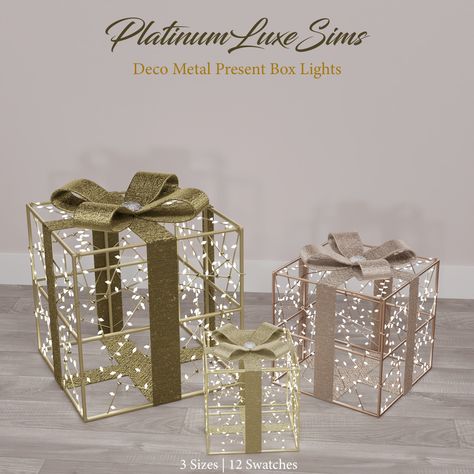 Sims 4 Seasons, Box Lights, Christmas Present Boxes, Luxury Christmas Tree, Sims 4 Cc Kids Clothing, Present Box, Sims 4 Bedroom, Tumblr Sims 4, Sims 4 Expansions