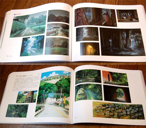 Kazuo Oga complete works background artbook at anime artbooks. Artbook Layout Design, Artbook Layout, Kazuo Oga, Artbook Ideas, Artbook Design, Japanese Anime Art, Concept Art Books, Book Illustration Layout, Graphic Design Portfolio Layout