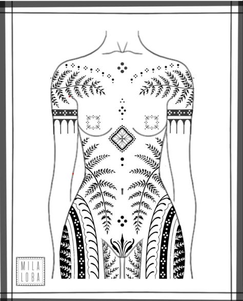 Sternum Reference, Ethnic Tattoo, P Tattoo, Torso Tattoos, Japan Tattoo Design, Body Suit Tattoo, Stomach Tattoos, Full Body Tattoo, Muster Tattoos