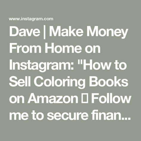 Dave | Make Money From Home on Instagram: "How to Sell Coloring Books on Amazon

👇 Follow me to secure financial freedom without leaving your home! 

🔥 @sevyworld 
🔥 @sevyworld 
🔥 @sevyworld 

Did you know you can sell puzzle books and coloring books on Amazon even as a beginner?
All you have to do is create the cover and upload pre-made interiors for puzzles, coloring books journals and planners. There are so many options.

Go to bookbolt.io will do most of this for you. 

All you have to do is make a cover and upload it directly to KDP.

Anyone can do this and you don’t need to be an author to sell a book! 

It’s creative because unlike traditional print on demand, you can design the INSIDE of your notebooks,journals, planners, coloring books, etc.

This is a side hustle that can tak Books On Amazon, Social Media Followers, Puzzle Books, Journals & Planners, Extra Cash, Can Design, Amazon Books, Money From Home, Make Money From Home