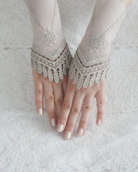 Taupe gray glove accessories bridal glove by WEDDINGHome on Etsy, $32.00 Glove Accessories, Bridal Gloves Long, Lace Gloves Long, Lacy Gloves, Up Do Hairstyles, Bridal Vail, Long White Lace Gloves, Princess Gloves, Vintage Lace Gloves