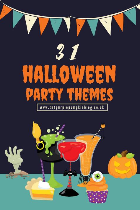 Halloween Themes Party For Adults, Halloween Decorating Themes For Work, Which Theme Halloween Party, Funny Halloween Party Themes, Halloween Dinner Theme Ideas, Halloween Theme Parties For Adults, Halloween Themes 2024, Cute Halloween Themes, Halloween Party Themes 2023