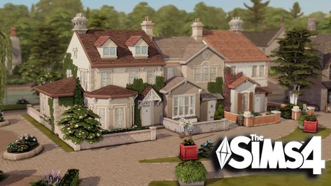 Countryside Townhouses for rent | Patreon Henford On Bagley, Sims 4 Family House, Sims 4 Builds, Sims 4 Cottage, Sims 4 Houses Layout, Sims 4 House, Sims 4 Speed Build, Sims 4 Family, Cozy Bathroom