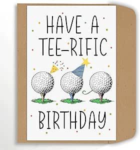 popmazing Have A Tee-Rific Birthday Card - Gift For Golfer - Golf Birthday Card - Birthday Gift For Men - Golf Gift - Meaningful Gift Cards - Sports Lover Gift Card 75th Birthday Cards Handmade, Birthday Cards For Grandfather, Homemade Cards For Men, Truck Birthday Card, Men's Birthday, Golf Birthday Cards, 21 Cards, Men Cards, Golf Cards