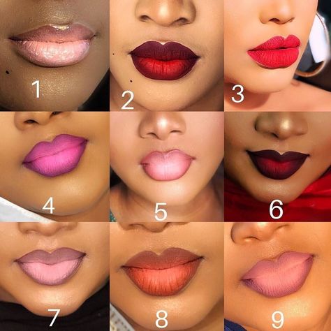 Good Lip Combos, Lip Combos For Black Women, Ombre Lipstick, Maquillage Yeux Cut Crease, Lip Combos, Lip Art Makeup, Makeup For Black Skin, Makeup Artist Tips, Lip Makeup Tutorial