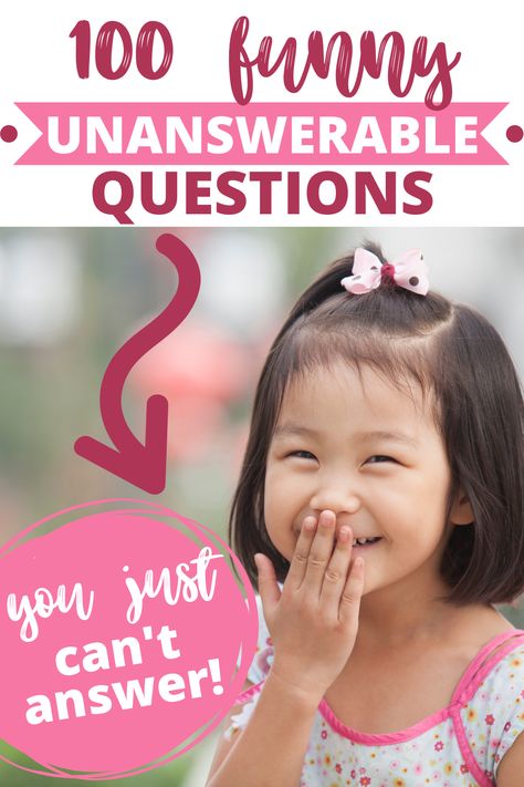 Funny Unanswerable Questions, The Answer Is What Is The Question, Funny Ways To Answer The Phone, Unanswerable Questions Funny, Funny Philosophical Questions, Asking People Unanswerable Questions, Unanswerable Questions, Kids Questions, Philosophical Questions