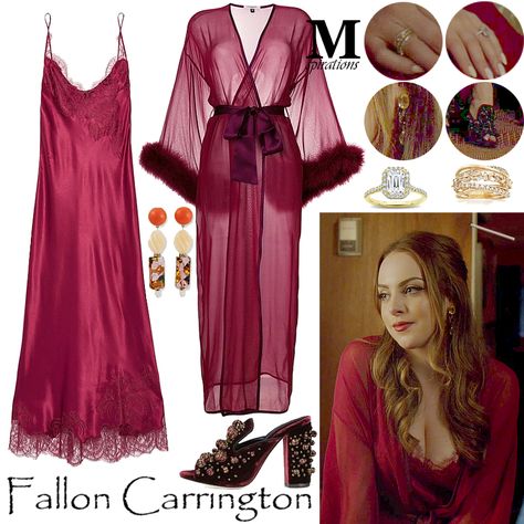 Fancy Pijama, Night Robe Aesthetic, Fancy Sleepwear, Sleep Outfit, Dynasty Outfits, Fallon Carrington, Pijamas Women, Night Gown Dress, Elegant Outfit Classy