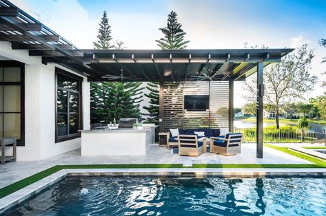 Attached Covered Patio Ideas, Patio Roof Ideas, Outdoor Massage, Cali House, Outdoor Roof, Aluminum Patio Covers, Valley House, Carport Patio, Dream Backyard Pool