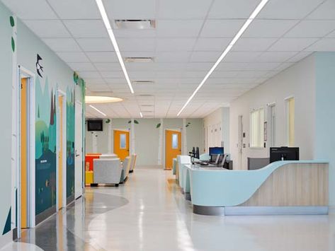 PHOTO TOUR: Surrey Memorial Hospital Child and Adolescent Psychiatric Stabilization Unit Psychiatric Hospital Interior Design, Pediatrician Office, Bed Unit, Nurse Manager, Orange Door, Nurses Station, Psychiatric Hospital, Children Hospital, Hospital Interior