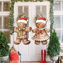 Christmas Front Door Decorations, Home Front Porch, Front Door Decorations, Christmas Front Door, Xmas 2024, Gingerbread Decorations, 3d Wall Decor, Christmas Front Doors, Christmas Gingerbread Men