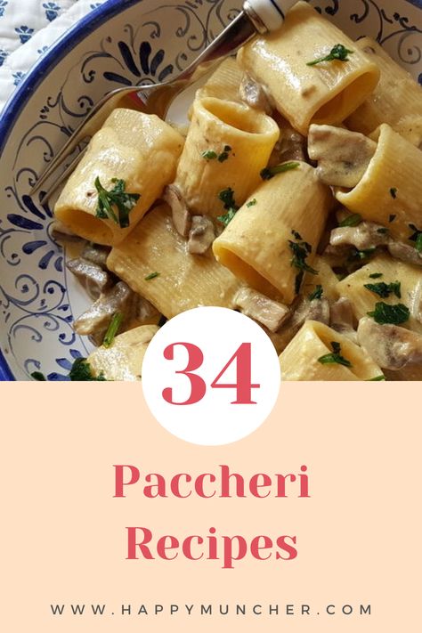 34 Best Paccheri Recipes – Happy Muncher Pumpkin Sage Pasta, White Queso Recipe, Sage Pasta, Type Of Pasta, Pancetta Recipes, Saffron Recipes, Pasta Casserole Recipes, White Sauce Pasta, Italian Pasta Dishes