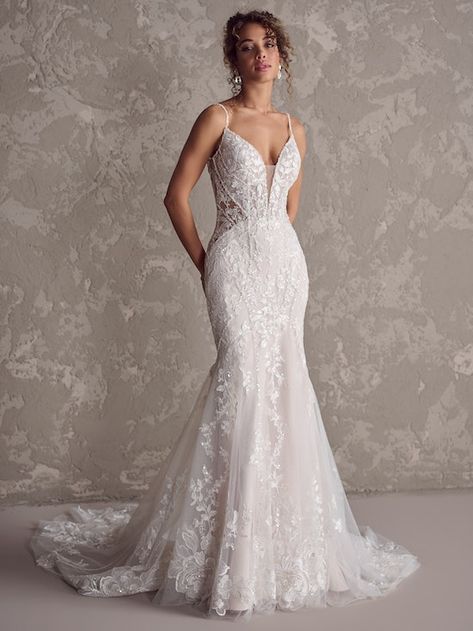 Wedding Dresses For Hip Dips, Blush Gown, Hips Dips, Maggie Sottero Wedding Dresses, Wedding Dress Boutiques, Fit And Flare Wedding Dress, Top Wedding Dresses, Designer Wedding Gowns, Dress Shopping