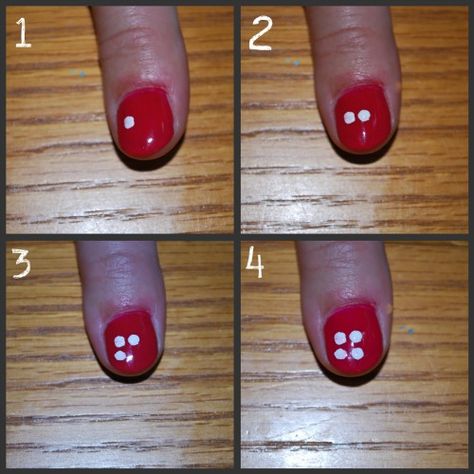 simple nail design: Flower tutorial Nail Design Flower, Really Easy Nails, Easy Nail Polish Designs, Simple Nail Design, Bird Nail Art, Newspaper Nails, Nail Polish Flowers, Nail Art Diy Easy, Nail Designs Tutorial