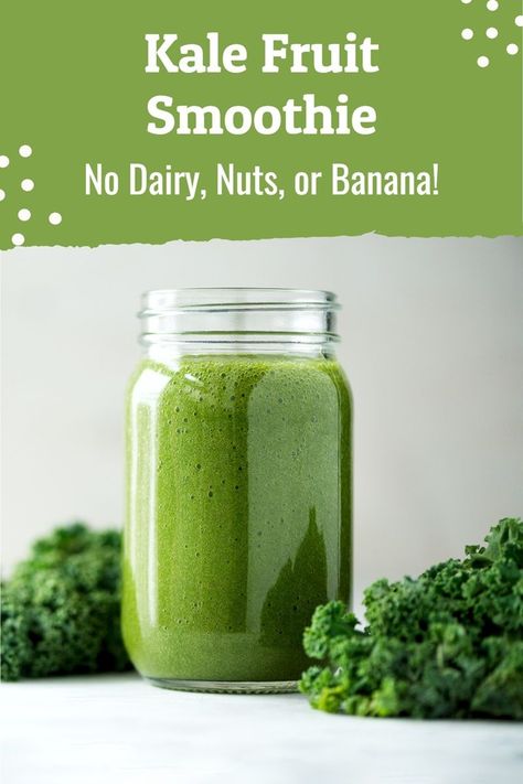 Kale And Banana Smoothie, Smoothie Recipes No Banana, Kale Fruit Smoothie, Fruit Protein Shakes, Date Smoothie Recipes, Fruit Smoothie Recipe, Kale Smoothie Recipes, Date Smoothie, Free Smoothie Recipes