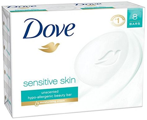 Dove Sensitive Skin Beauty Bar Unscented  4ozPack of 8 *** Find out more about the great product at the image link.-It is an affiliate link to Amazon. Dove Sensitive Skin, Dove Bar, Dove Beauty Bar, Homemade Face Moisturizer, Dove Soap, Face Moisturizer For Dry Skin, Dove Beauty, Scrub Corpo, Soap For Sensitive Skin