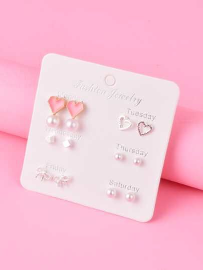 Shop Kid's Jewelry & Accessories | Trendy Fashion | SHEIN USA Army Accessories, Small Binder, Bow Wallpaper, Kids Accessories Jewelry, Estilo Preppy, Girly Accessories, Kids Earrings, Classy Jewelry, Fancy Jewellery