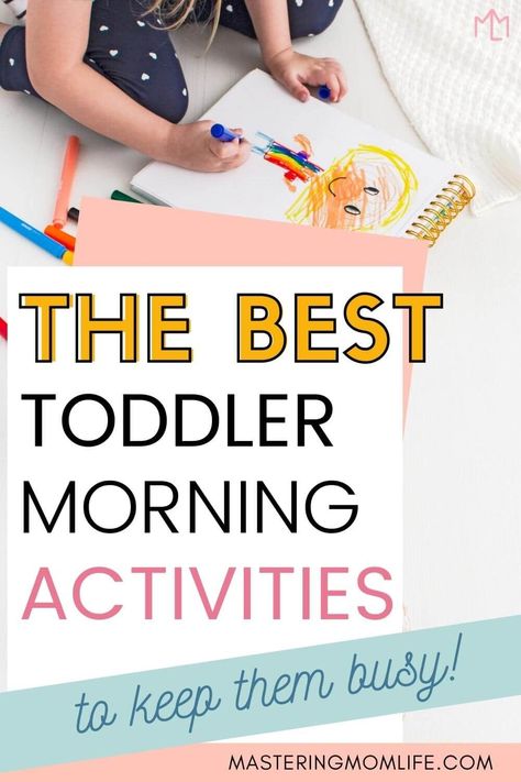 Morning Toddler Activities, Toddler Morning Activities, Morning Activities For Kids, Morning Activities For Toddlers, Baby Feeding Schedule Printable, Kid Schedule, Toddler Morning Routine, Toddler Home Activities, Morning Baskets