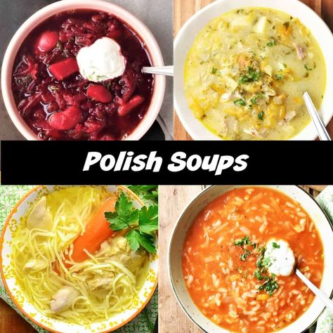 Polish Food Recipes Authentic, Polish Soup Recipes, Authentic Polish Recipes, Polish Vegetable Soup, Healthy Polish Food, Polish Dumpling Soup, Healthy Polish Recipes, Polish Pickle Soup, Polish Mushroom Soup Recipes