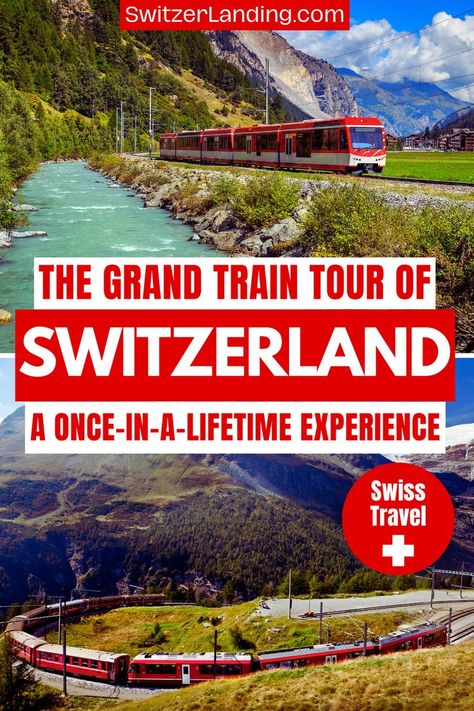 Grand Train Tour of Switzerland Switzerland By Train, Switzerland Adventure, Switzerland Places To Visit, Best Of Switzerland, Europe Train Travel, Switzerland Tour, Switzerland Vacation, Europe Train, Train Adventure