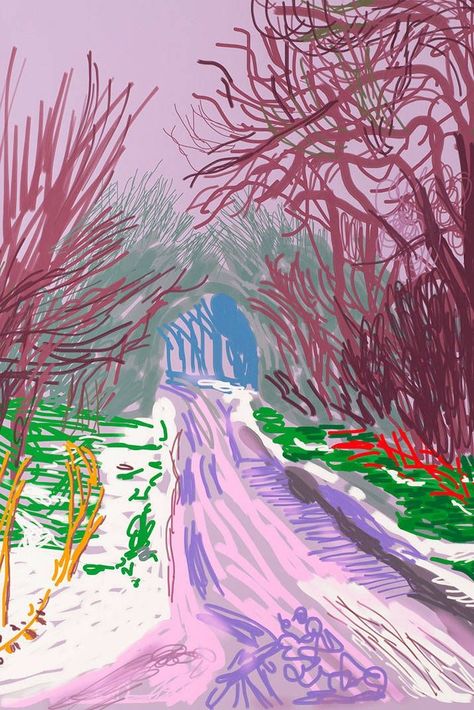 Drawing From Life - David Hockney Art Exhibit David Hockney Landscapes, David Hockney Ipad, David Hockney Paintings, David Hockney Art, Peter Blake, East Yorkshire, Ipad Drawings, David Hockney, Ipad Art