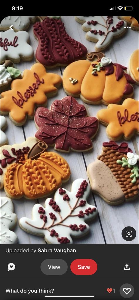 Iced Fall Cookies, Simple Fall Cookies Decorated, Fall Sugar Cookie Ideas, Royal Icing Pumpkin Cookies, Autumn Sugar Cookies, Fall Birthday Cookies, Autumn Cookies Decorated, Party Cookies Decorated, Fall Royal Icing Cookies