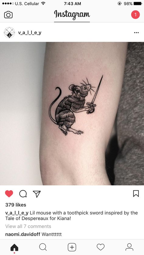 Mouse Tattoo, Rat Tattoo, Etching Tattoo, Woodcut Tattoo, Medieval Tattoo, A Tattoos, Mouse Tattoos, Little Mouse, S Tattoo