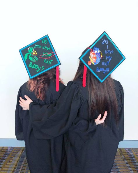 Exit Buddy Graduation Cap, Do You Have Your Exit Buddy Grad Cap, Besties Ideas, Jmu Dukes, Grad Hats, Graduation Hats, Creative Senior Pictures, Graduation Cap Decoration Diy, Senior Szn