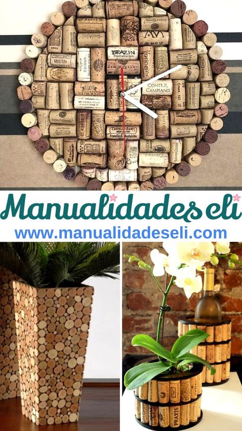 No te pierdas estas bellas artesanías hechas con corchos que serán ideales para decorar tu hogar y que podrás hacer tú misma muy fácilmente. Recicla tantos corchos como puedas y pon manos a la obra para hacer artesanías como estas para decorar tu hogar. Corchos Ideas, Green, Wood