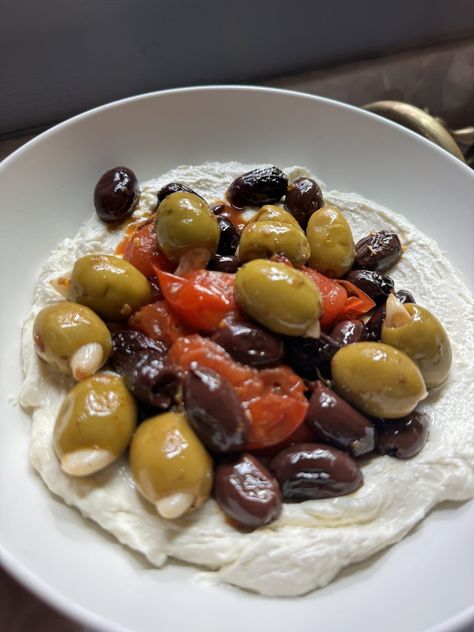 Honey Whipped Feta with Roasted Olives, Tomatoes and Garlic - cheesegal.com Honey Whipped Feta, Roasted Olives, Stuffed Olives, Summer Sandwiches, Patio Couch, Whipped Feta, Garlic Herb, Fresh Rosemary, Appetizer Dips