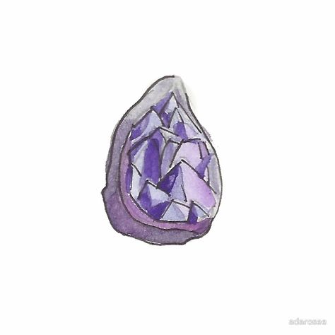 Amethyst Geode How To Draw A Geode, Geode Drawing, Geode Drawing Simple, Amethyst Drawing, Amethyst Tattoo Crystals, Geode Illustration, Amethyst Crystal Tattoo Ideas, Amethyst Crystal Drawing, Geode Art Print