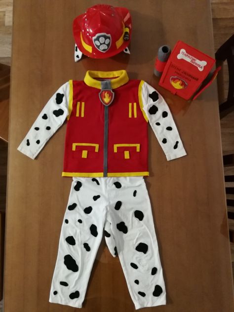 Paw Patrol Costume Marshall, Marshall Halloween Costume Diy, Diy Marshall Costume, Marshall Diy Costume, Diy Marshall Paw Patrol Costume, Marshall Paw Patrol Costume, Marshall Halloween Costume, Fancy Dress Diy, Marshall Paw Patrol Birthday