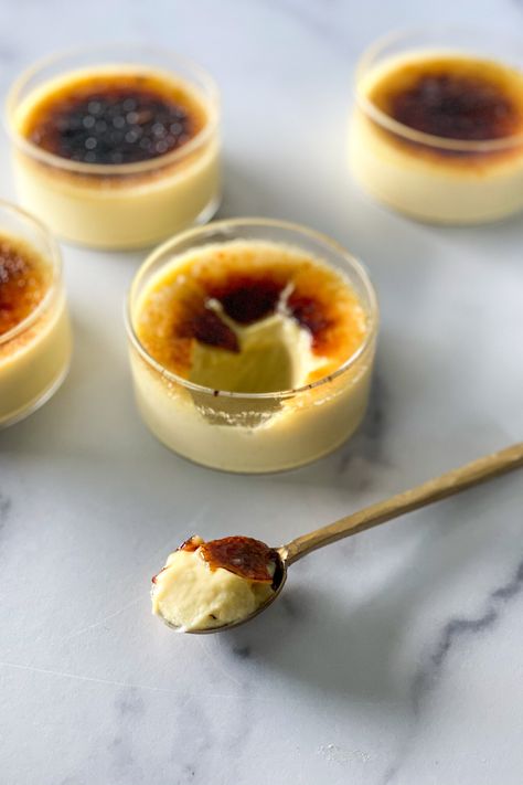 Amaretto Creme Brulee, Dairy Free Crème Brûlée, Dairy Free Creme Brulee Recipe, Nyt Creme Brulee, Vegan Cream Brulee, Vanilla Bourbon Cheesecake, Holiday Creme Brulee, Whiskey Creme Brulee, Thanksgiving Creme Brulee