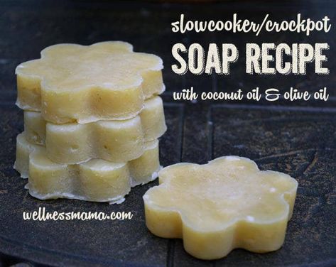 Basic Slow Cooker Soap Recipe Savon Diy, Lye Soap, Make Soap, Soap Tutorial, Coconut Oil Recipes, Wellness Mama, Homemade Cosmetics, Scaredy Cat, Homemade Bath