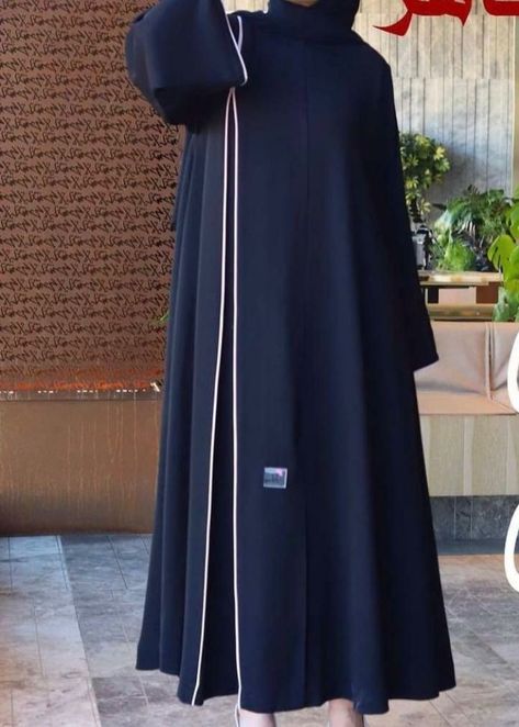 Abaya Dress Design, Navy Blue Abaya, New Abaya Design, Burqa Design, Simple Abaya Designs, Simple Abaya, Blue Abaya, Abaya Designs Latest, Moslem Fashion