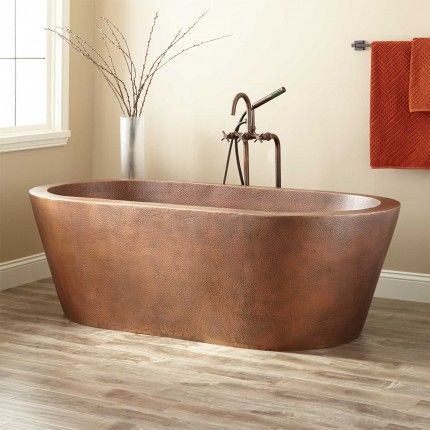 Backsplash Arabesque, Copper Tub, Copper Bathtubs, Bathtub Design, Bathroom Tub, Freestanding Tub, Soaking Bathtubs, Room Renovation, Best Bath