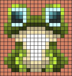 Frog Pixel Art, Pixel Macrame, Pixel Art Cute, Small Frog, Kandi Kid, Beads Patterns, Melting Beads, Stitch Ideas, Pixel Pattern