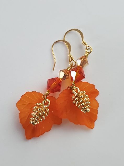 Thanksgiving Jewelry Diy, Autumn Jewelry Diy, Fall Earrings Diy, Earrings Handmade Boho, Diy Earrings Easy, Autumn Jewelry, Beads Craft Jewelry, Handmade Jewlery, Jewelry Making Earrings